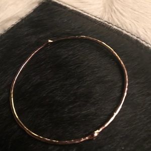 Ippolita rose gold bangle w/diamonds